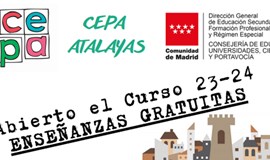 CEPA ATALAYAS - Abierto el Curso 23-24 - Enseñanzas gratuitas