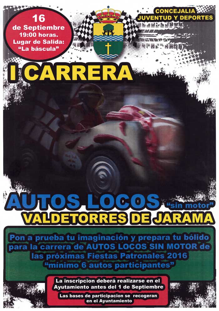 I Carrera de Autos locos "sin motor", Valdetorres de Jarama