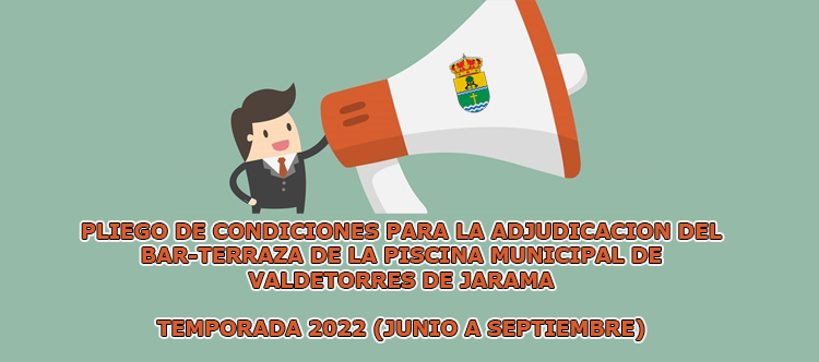 Pliego de condiciones para el Bar de la piscina TEMPORADA 2022