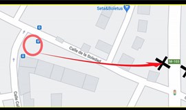 Ubicación de parada de autobús línea 197 en fiestas