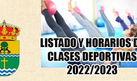 Listado y horarios de clases deportivas 2022-2023