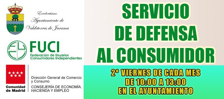 Recordatorio Servicio de Información al Consumidor - Valdetorres de Jarama