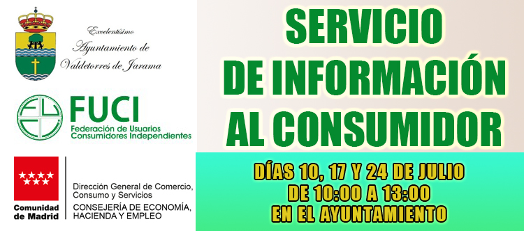 Servicio de Información al Consumidor en Valdetorres de Jarama – Julio 2025