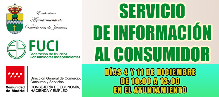 Servicio de Información al Consumidor en Valdetorres de Jarama – Diciembre 2025